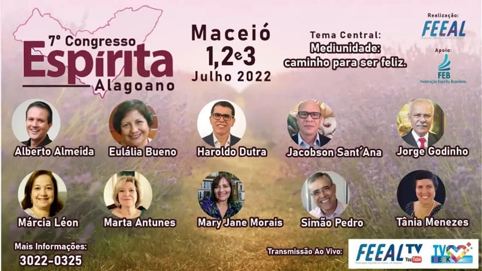 Você está visualizando atualmente Contagem regressiva para o 7° Congresso Espírita Alagoano!