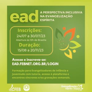 Leia mais sobre o artigo Formação “A Perspectiva Inclusiva na Evangelização Espírita”