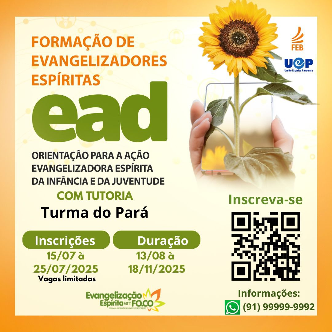 No momento, você está visualizando Formação EaD de Evangelizadores Espíritas da Infância e da Juventude