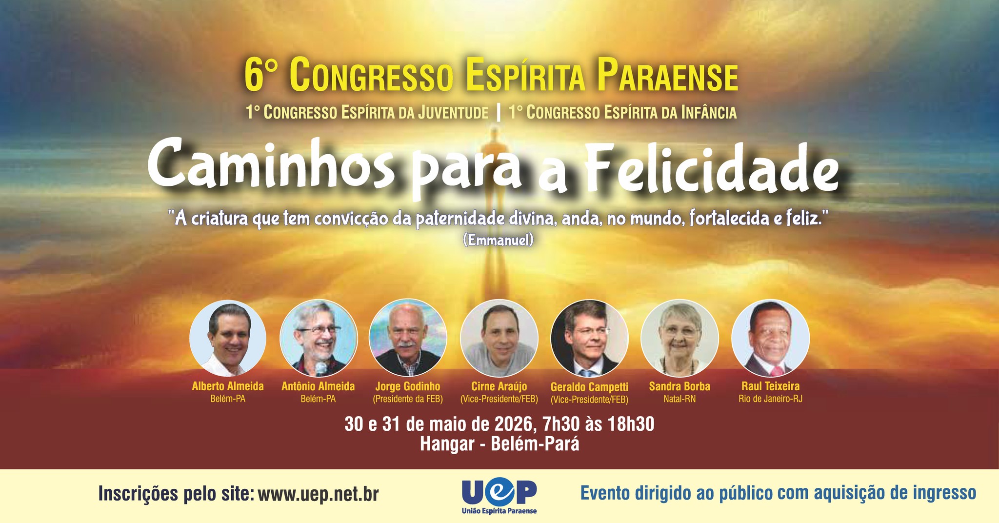 No momento, você está visualizando 6º Congresso Espírita Paraense debaterá o tema “Caminhos para a Felicidade”